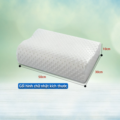 3 gối cao su non cao cấp kèm áo gối Hahoo - Tặng 1 gối cao su cao cấp cùng loại