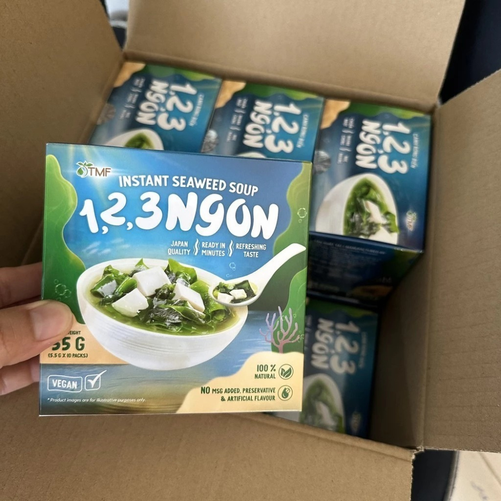 1 Thùng Canh dưỡng sinh rong biển Tâm Minh Foods (12 hộp/thùng - 10 gói/hộp) - Giúp tăng cường sức khỏe