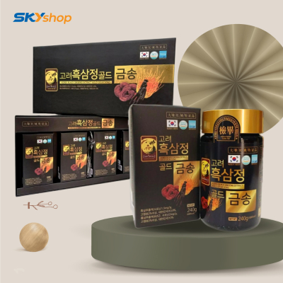 1 hộp Cao Hắc Sâm Linh Chi Đông Trùng Korea Black Ginseng Extract Gold Geum Song 960g (4 lọ x 240g)