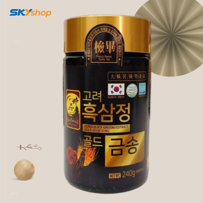 1 hộp Cao Hắc Sâm Linh Chi Đông Trùng Korea Black Ginseng Extract Gold Geum Song 960g (4 lọ x 240g)
