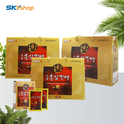 Bộ 3 Hồng sâm nước Ginseng House 70ml/ gói (30 gói/hộp) - Tặng 1 hộp trà sâm 50 gói