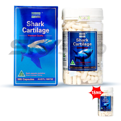 1 hộp viên uống sụn cá mập Costar Shark Cartilage 365 viên - tặng 1 hộp sụn cá mập cùng loại Shark Cartilage 365 viên