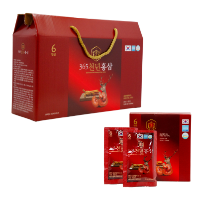 2 Hộp nước chiết hồng sâm nhung hươu linh chi 365 Hansusam - Hộp 20 Gói 70ml