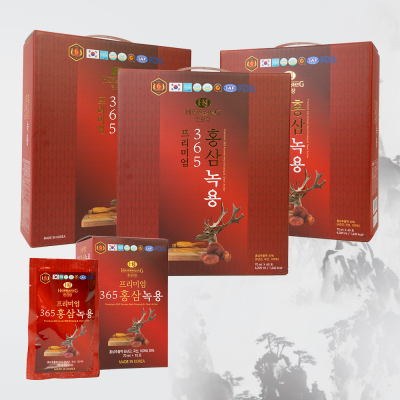 3 Hộp Nước chiết hồng sâm nhung hươu linh chi 365 Hansusam - Hộp 60 Gói 70ml