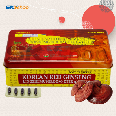 3 Hộp thực phẩm bảo vệ sức khỏe viên nang mềm nấm Linh Chi Hồng Sâm Hàn Quốc và Lộc Nhung (60 viên/hộp)