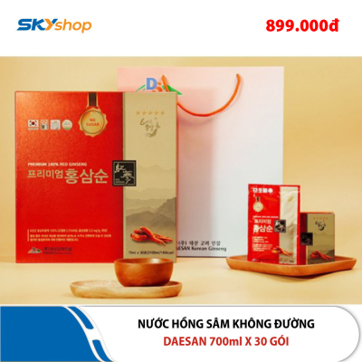 1 Hộp nước hồng sâm không đường Daesan 70ml x 30 Gói