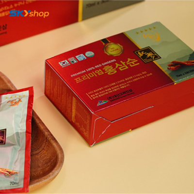 1 Hộp nước hồng sâm không đường Daesan 70ml x 30 Gói