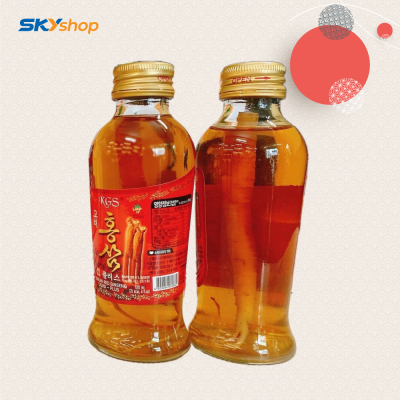 Nước hồng sâm nguyên củ dạng chai Hàn Quốc Korean red ginseng liquid (10 chai/thùng)