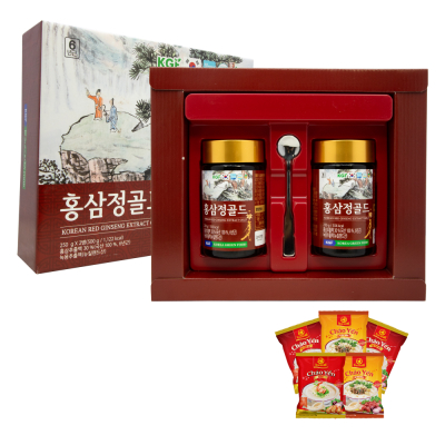 1 hộp cao hồng sâm núi nhung hươu (2 lọ 250g) Korea Green Food - Tặng 5 gói cháo yến Thiên Hoàng