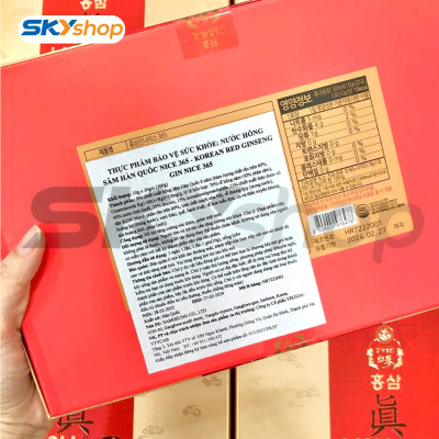 Nước hồng sâm Korean Red Ginseng Gin Nice 365 10gr (30 gói)