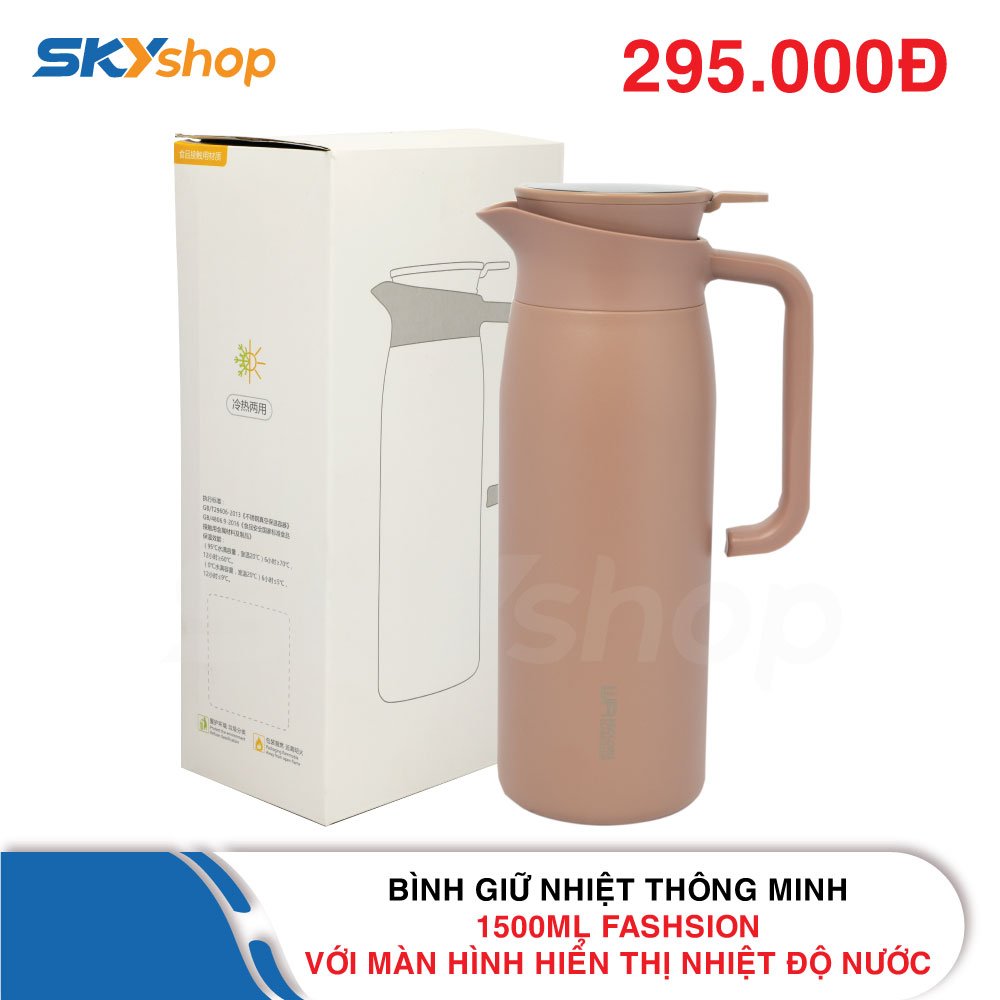 Bình giữ nhiệt thông minh 1500ml Fashsion với màn hình hiển thị nhiệt độ nước