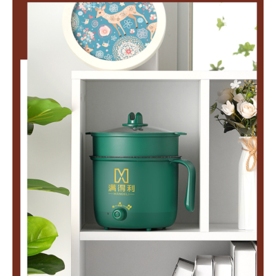 Nồi lẩu ca nấu mì mini chống dính dung tích 1.8L kèm khay hấp