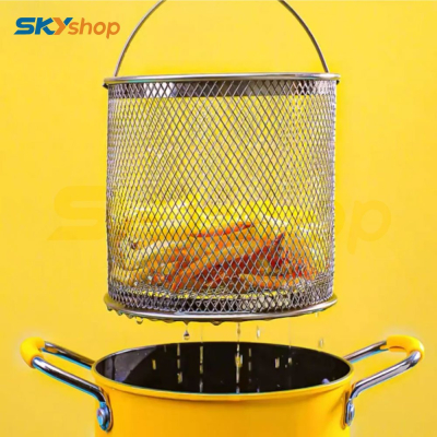 Nồi chiên ngập dầu chống dính mini vịt vàng kèm rổ  - Hàng chính hãng