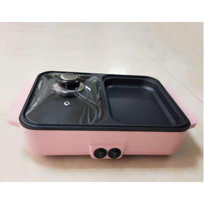 Nồi lẩu nướng điện đa năng mini 2 trong 1 HONGSHUANGXI BC2-5 