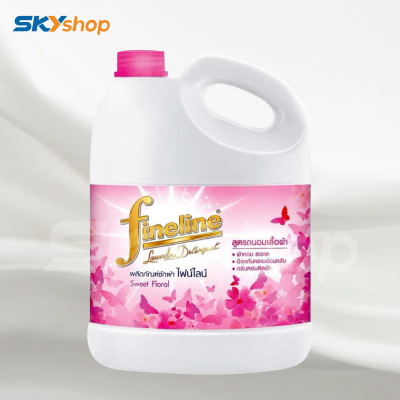 Bộ 2 bình nước giặt xả Thái Lan Fineline 3 lít màu hồng + 1 chai nước giặt xả Fineline màu xanh (3 lít) - Tặng 1 chai tẩy Javel Hoa Sen 500ml