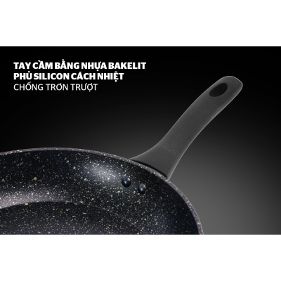 Chảo đá hoa cương đáy từ SUNHOUSE SFP24B màu xanh - Hàng chính hãng