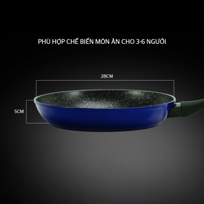 Chảo đá hoa cương đáy từ SUNHOUSE SFP28B 28cm - Hàng chính hãng