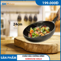 Chảo sâu chống dính dung tích 24cm SUNHOUSE SHS24 - Hàng chính hãng
