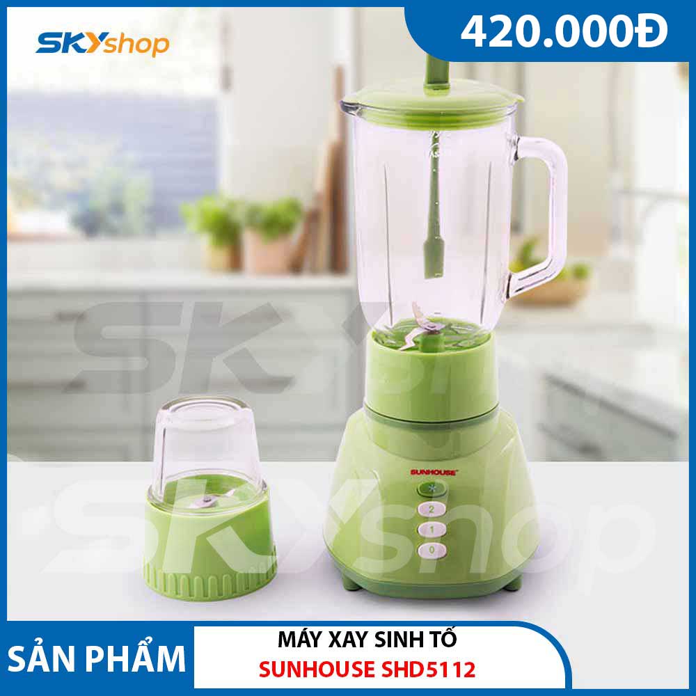 Máy xay sinh tố SUNHOUSE SHD5112 màu xanh - Hàng chính hãng