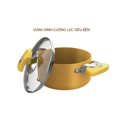 Bộ 3 nồi Anod đáy từ SUNHOUSE SHG7734M - Hàng chính hãng