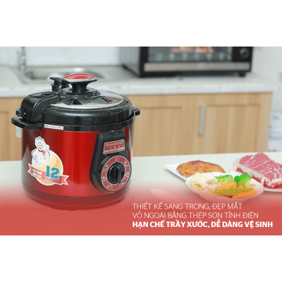 Nồi áp suất điện đa năng SUNHOUSE SHD1552 - Đỏ