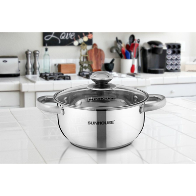 Nồi Inox 3 Đáy 24cm SUNHOUSE SH22124 - Hàng chính hãng