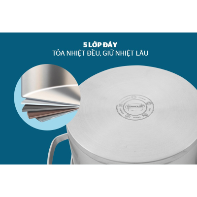Bộ 3 Nồi Inox 5 Đáy SUNHOUSE SH780