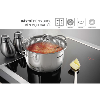 Nồi Inox 5 Đáy 16cm SUNHOUSE SHG788-16 - Hàng chính hãng