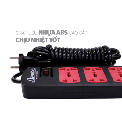 Ổ cắm điện APEX APE-OC5-3RD - Dây điện dài đến 4.5m
