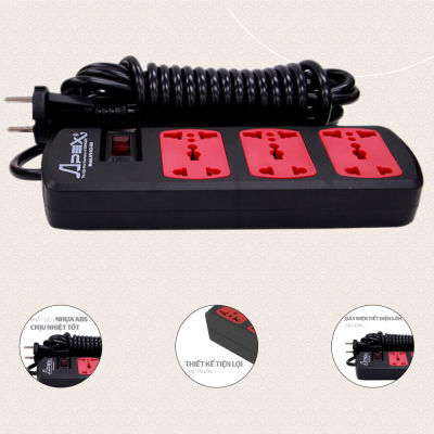 Ổ cắm điện APEX APE-OC5-3RD - Dây điện dài đến 4.5m