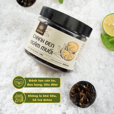 Chanh đen ngâm muối VNHERBS 400g/hộp