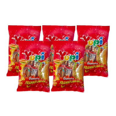 5 Gói kẹo dẻo Yupi Gummy Frankfurter
