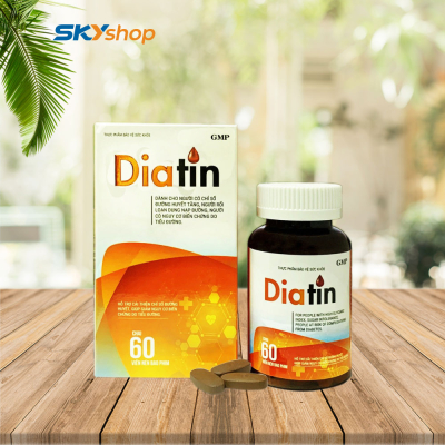 Bộ 3 hộp thực phẩm bảo vệ sức khỏe DIATIN (60 viên/hộp) - Viên uống hỗ trợ điều trị tiểu đường - Tặng 1 hộp Diatin cùng loại
