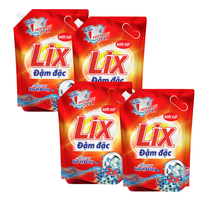 3 Bịch nước giặt Lix đậm đặc 3.2kg tăng gấp đôi sức mạnh (Giao HCM)