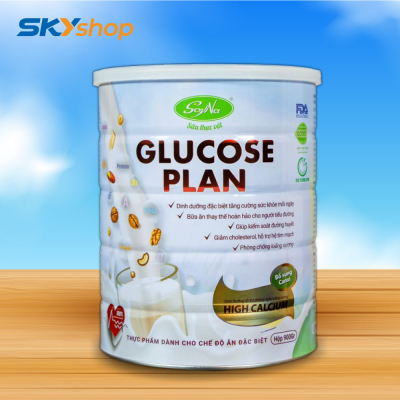 2 Lon sữa Glucose Plan High Calcium Soyna 900g/hộp + 2 lon sữa mầm gạo lứt Soyna 400g - Tặng 2 ly pha sữa soyna