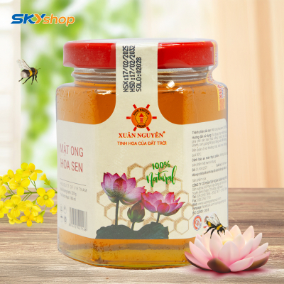 3 lọ mật ong ruồi nguyên chất 504g Xuân Nguyên  - Tặng 1 lọ mật ong hoa sen 225g