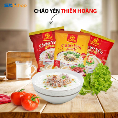30 gói cháo yến Thiên Hoàng (hương vị ngẫu nhiên) - Tặng 5 lọ yến yummy kiddy vị ngẫu nhiên