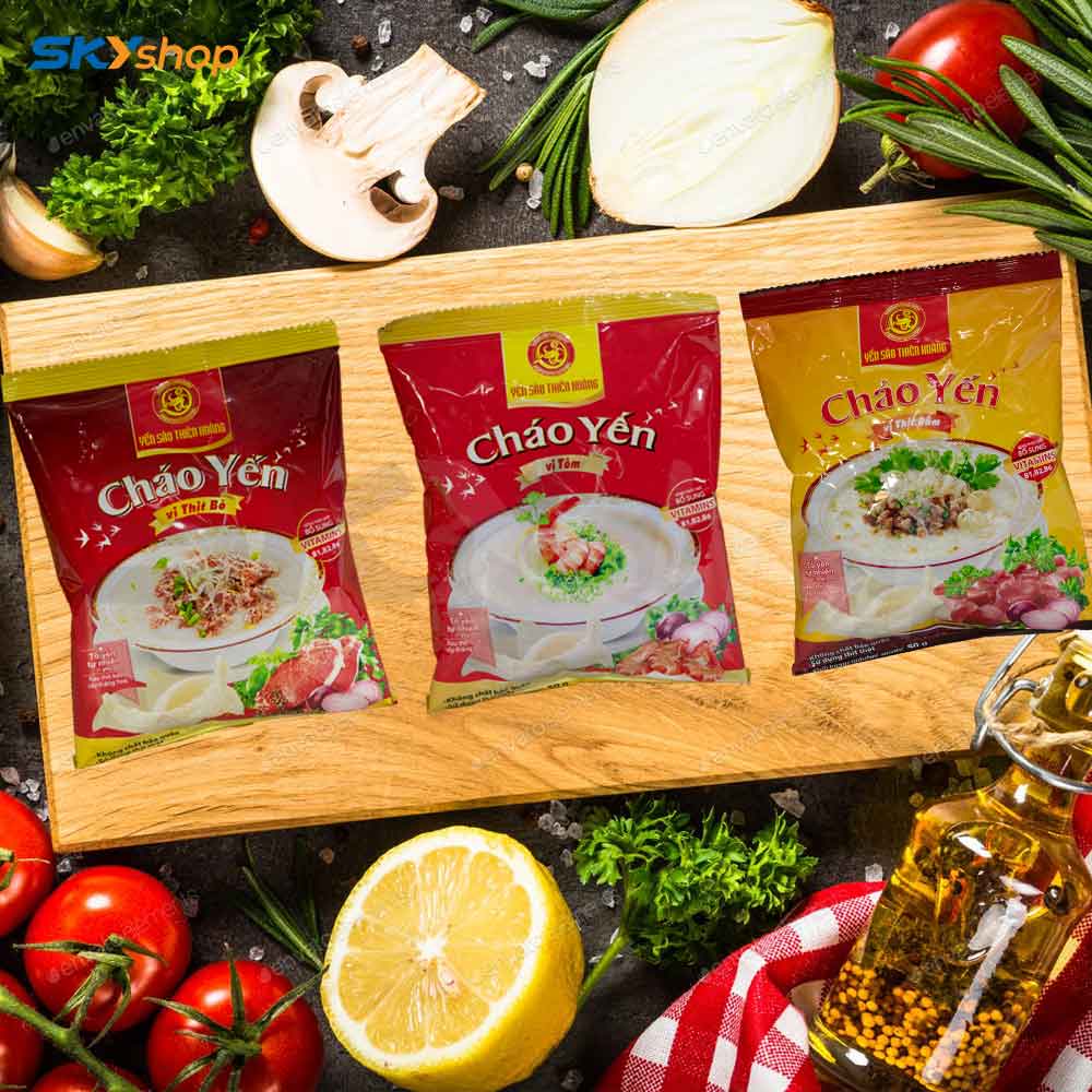 30 gói cháo yến Thiên Hoàng (hương vị ngẫu nhiên) tặng 14 gói cháo yến Thiên Hoàng (hương vị ngẫu nhiên)