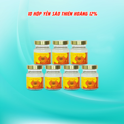 10 hộp yến sào Thiên Hoàng 12% - Tặng 2 hộp yến 18% + 4 lon sữa đặc +4 lon cá hộp 