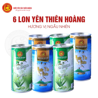 3 hộp Yến sào Thiên Hoàng 12% - Tặng 6 lon nước yến hương vị ngẫu nhiên + 06 gói cháo yến hương vị ngẫu nhiên + 3 lon cá hộp Sea Crown