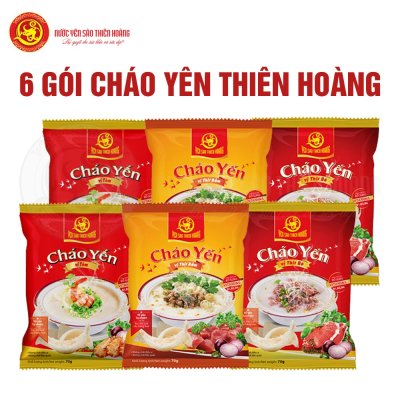 3 hộp Yến sào Thiên Hoàng 12% - Tặng 6 lon nước yến hương vị ngẫu nhiên + 06 gói cháo yến hương vị ngẫu nhiên + 3 lon cá hộp Sea Crown