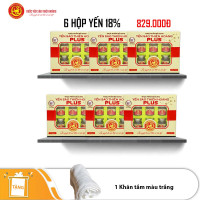 6 hộp yến sào Thiên Hoàng 18% - Tặng 1 khăn tắm màu trắng (bảng lớn)