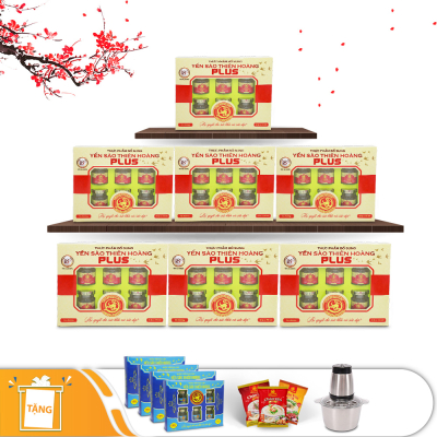 7 hộp yến sào Thiên Hoàng 18% - Tặng 4 hộp yến 15% + 3 gói cháo yến + 1 máy xay thịt