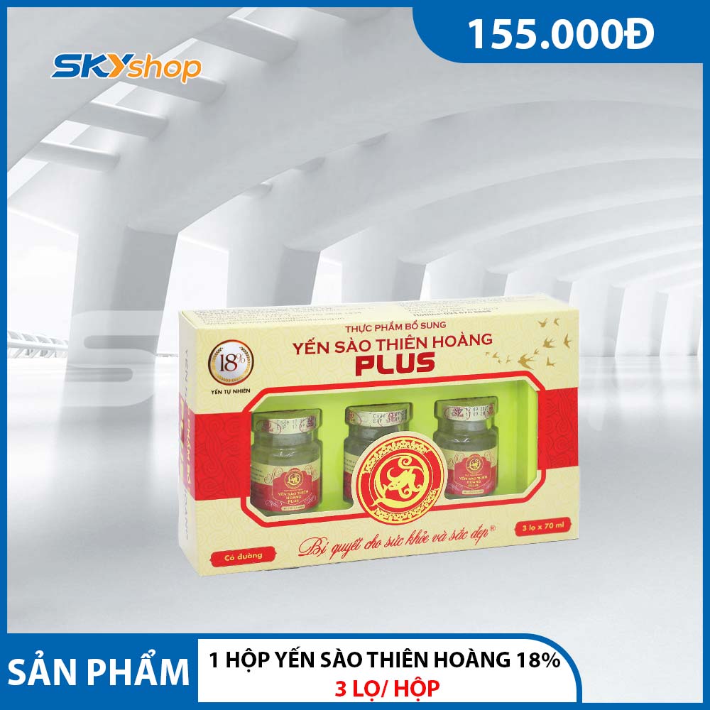 1 hộp yến sào Thiên Hoàng 18% (3 lọ/ hộp)